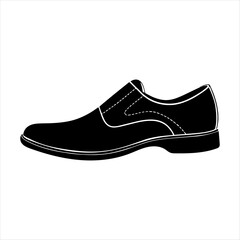 Sleek Black-and-White Modern Sneaker Vector | Sporty Minimalist Shoe Design