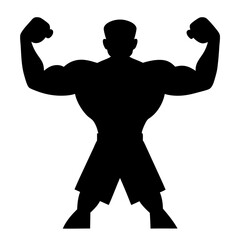 Fototapeta premium Unstoppable Force: Silhouette of a Boxer Ready to Strike, Powerful and Determined Fighter, Victory 