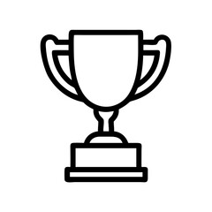 Elegant Trophy Cup Icon: Victory, Achievement, Success Symbol. Perfect for websites, apps, and      