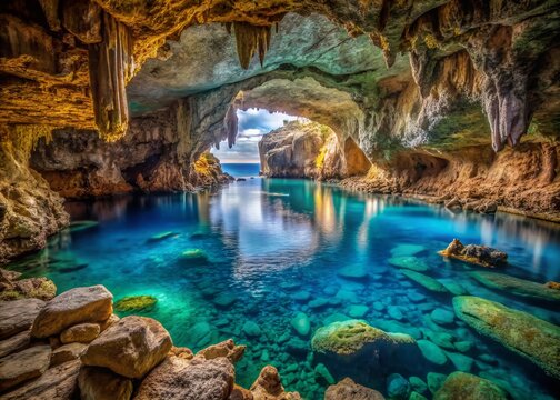 Breathtaking Cova de Sa Merda Cave in Minorca, Spain