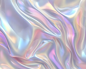 Naklejka premium Iridescent Fabric Drape with Pastel Hues