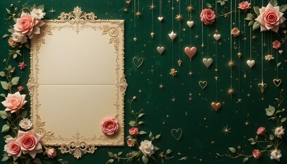 Romantic Floral Frame for Invitations