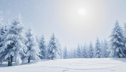 Obraz premium winter space of snow , with white tonespng