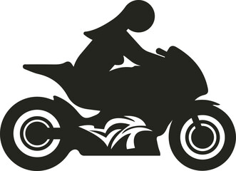 A sleek motorbike vector featuring sharp lines, dynamic curves, and a sporty design. Perfect for racing themes, speed concepts, or urban riding illustrations.