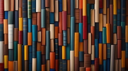 Vibrant literature collection stylish bookshelf interior design modern home eye level colorful reading experience