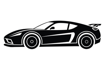 Fototapeta premium silhouette art racing car vector illustration