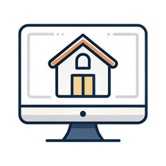 Fototapeta premium house icon on metal button