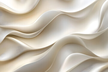 Obraz premium Abstract Cream and Beige Fabric Drapes