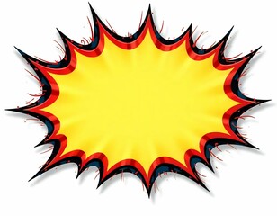 Comic Book Style Explosion Shape Graphic Design Element