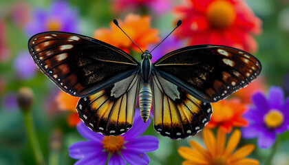 Obraz premium Glasswing Butterfly (Greta oto) in a summer garden , with white tonespng
