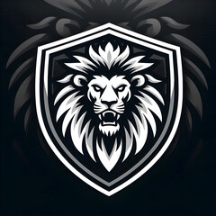lion head shield logo