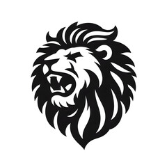 Fototapeta premium lion head tattoo,symbol of courage and strength