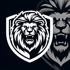 Fototapeta premium Symbol of Courage and Security Roaring Lion Logo