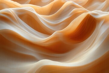 Obraz premium Flowing fabric in warm hues creating a serene backdrop