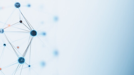 Abstract Network Connection: An abstract image depicting a network of interconnected nodes, symbolizing connection, communication, and global networking in a digital world.  