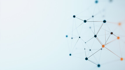 Abstract Network Connection: An abstract image depicting a network of interconnected nodes and lines, representing connections, communication, and global networking.