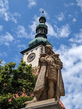 abor historical city center with old town square in south Bohemia.Czech republic Europe,panorama landscape view