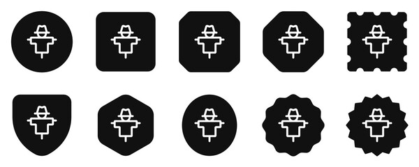 Editable scarecrow, strawman vector icon. Farm, field, crops. Part of a big icon set family. Perfect for web and app interfaces, presentations, infographics, etc