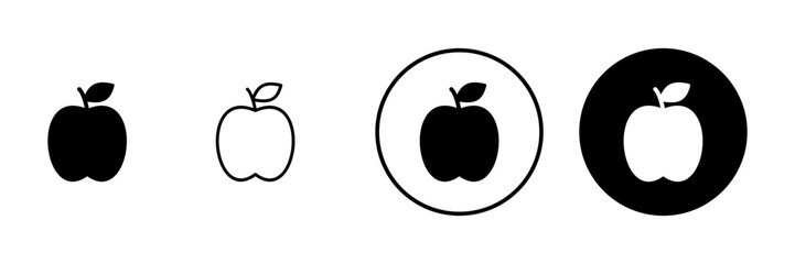 Apple icon vector. Apple sign and symbols for web design.