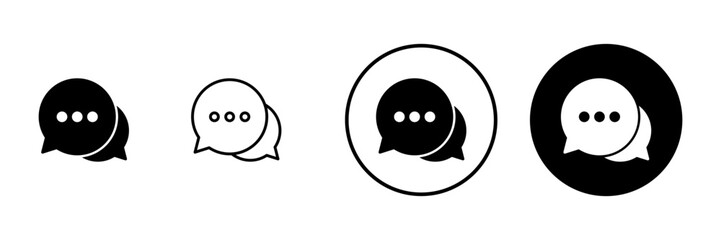 Chat icon vector. speech bubble sign and symbol. comment icon. message