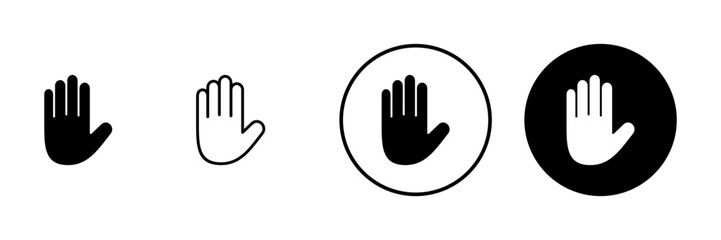 Fototapeta premium Hand icon vector. hand sign and symbol. palm