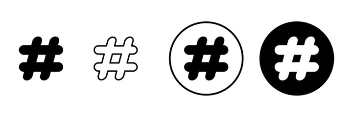 Hashtag icon vector. hashtag sign and symbol