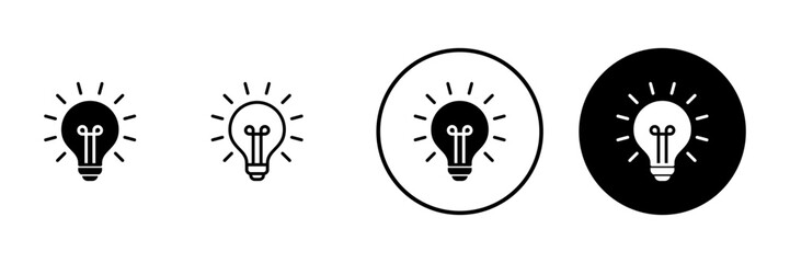 Lamp icon vector. Light bulb sign and symbol. idea symbol.