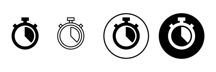 Stopwatch icon vector. Timer sign and symbol. Countdown icon. Period of time
