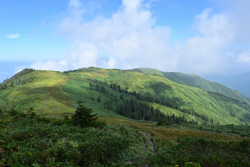 Climbing Mt. Aizu-Komagatake, Fukushima, Japan