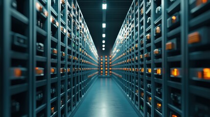 Obraz premium Real-time monitoring of inventory in an automated facility.