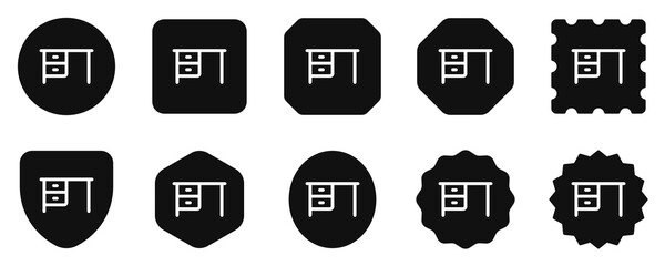 Editable office table vector icon. Part of a big icon set family. Perfect for web and app interfaces, presentations, infographics, etc