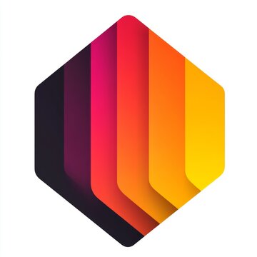 Flat Geometric Logo with Diagonal Lines