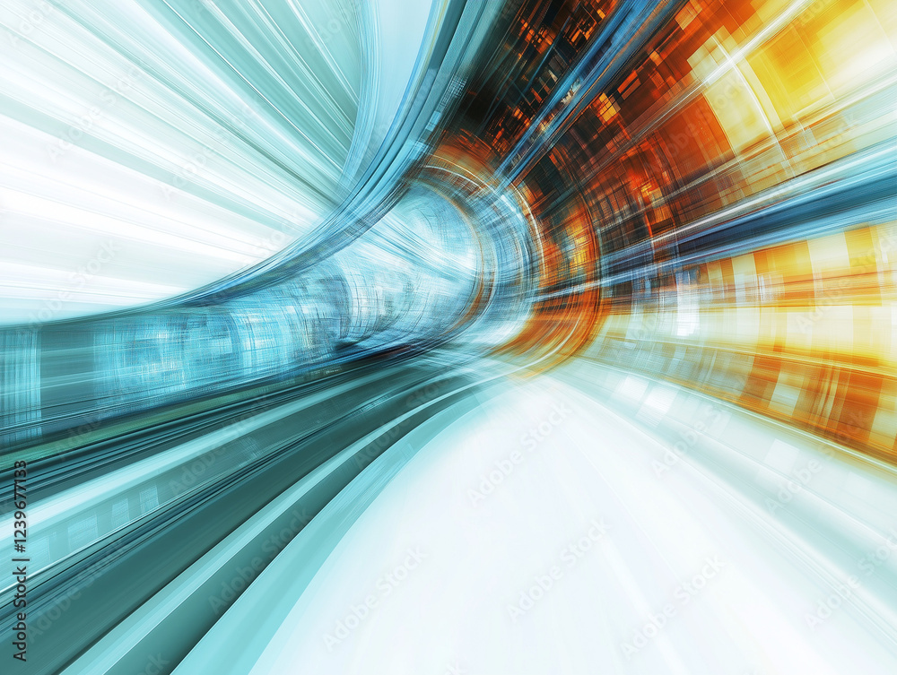Fototapete Abstract technology background with a focus on innovative business solutions, showcasing a dynamic blend of digital tools, data analytics, and strategic planning to drive efficiency, productivity
