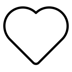 Express love and appreciation with this minimalistic heart icon. Ideal for social engagement and app design