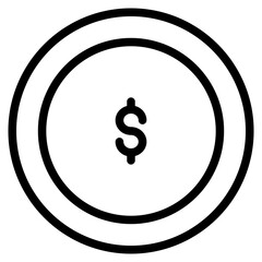 Financial Coin Icon Simple financial coin icon, great for banking, investments, and fintech applications.