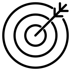 Target Icon Strategic target icon, symbolizing business goals, achievements, and marketing strategies.