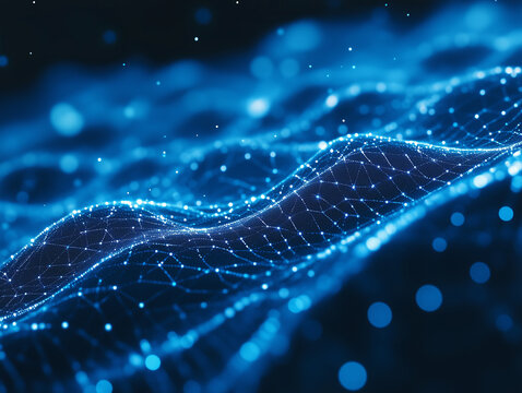 abstract blue science background showcases a complex and intricate molecular chemical structure, evoking a sense of technological advancement and innovation, with its dynamic and interconnected elemen - Powered by Adobe