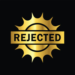 gold color rejected rubber stamp ribbon vector icon sticker label minimalist design for digital and print projects
 Graphic Design Icons Making a Huge Impact on Visual Aesthetics