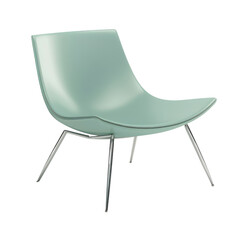 modern mint green lounge chair with sleek metal legs, perfect for contemporary interiors. Its minimalist design adds touch of elegance to any space