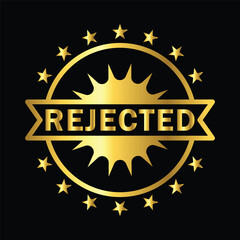 gold color rejected rubber stamp ribbon vector icon sticker label minimalist design for digital and print projects
 Graphic Design Icons Making a Huge Impact on Visual Aesthetics