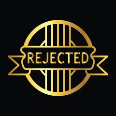 gold color rejected rubber stamp ribbon vector icon sticker label minimalist design for digital and print projects
 Graphic Design Icons Making a Huge Impact on Visual Aesthetics