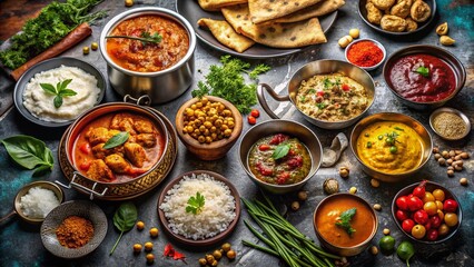 Fototapeta premium Exquisite Indian Delicacies Captured with Precision