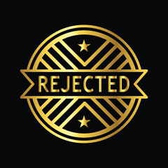 gold color rejected rubber stamp ribbon vector icon sticker label minimalist design for digital and print projects
 Graphic Design Icons Making a Huge Impact on Visual Aesthetics