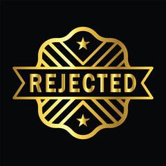 gold color rejected rubber stamp ribbon vector icon sticker label minimalist design for digital and print projects
 Graphic Design Icons Making a Huge Impact on Visual Aesthetics