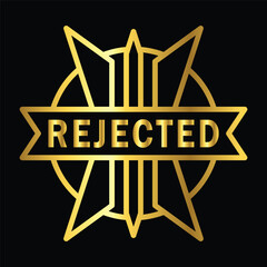 gold color rejected rubber stamp ribbon vector icon sticker label minimalist design for digital and print projects
 Graphic Design Icons Making a Huge Impact on Visual Aesthetics