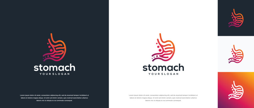 Stomach logo design. Human internal organs stomach logo template. Medical logo symbol icon