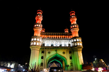 Fototapeta premium Charminar in Hyderabad city Is listed among the most recognized structures in India, Built in 1591