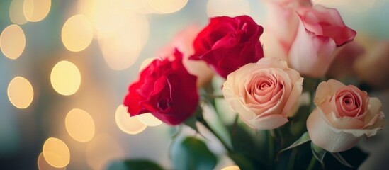 Romantic Rose Bouquet Valentine's Day Close-Up