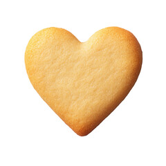 Obraz premium Heart shaped cookie isolated on transparent background perfect for baking projects and festive occasions