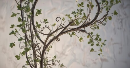 Delicate scrollwork with scrolling vines and tendrils, vector, scrollwork, tendrils